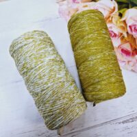 Шнур ПП 5мм 400г/200м без наповнювача №10256 меланж білий з фісташкою