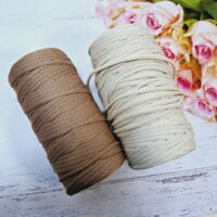 Шнур ПП 5мм 400г/200м без наповнювача №10256 бежевий