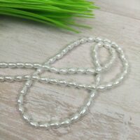 Майорка крапля 6*9мм 80см біла (скло) 20850