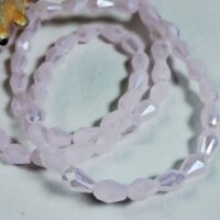 Скло крапля 4*6мм 60-63шт рожева матова d46054-2