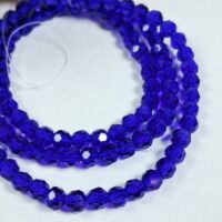 Скло куля 4мм 96шт синiй прозорий 32991