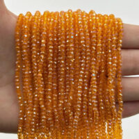 Намистини Рондель 6*4мм 85шт Помаранчевий непрозорий 34 БХ418