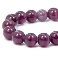 Бусины стекло Кошачий Глаз круглые 6мм, Индиго