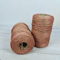 Шнур ПП 3мм 200г/100м без наповнювача №6227мокко+№10245т.корал