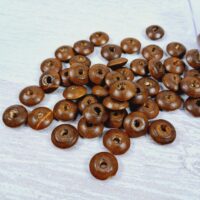 Намистини Дерев'яні Рондель коричневі 13*6мм 50г
