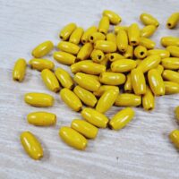 Намистини Дерев'яні Овальні жовті 15*8мм 50г