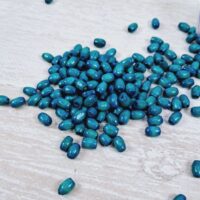 Намистини Дерев'яні Овальні Чирок темно-блакитні 8*6мм 50г