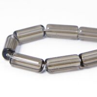 Бусины Стекло Трубка Прозрачные 15*6 мм Серый