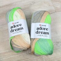 ЯрнАрт Адоре Дрiм (YarnArt Adore Dream) 100г/280м 1052 сіро-салатовий