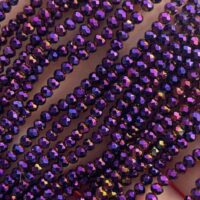 Намистини Рондель 2,5*3мм 170шт Фіолетовий гальванiка БХ255