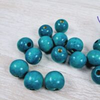Намистини Дерев'яні Круглі темно-блакитний 20*18мм 100г