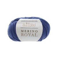 Алізе Меріно роял (Alize Merino Royal) 50г/100м 444 темно-синій
