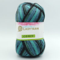Леді Ярн Комфі (Lady Yarnm Comfy) 100г/400м Р4313-5535 синьо-чорна