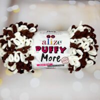 Алізе Пуффі Море (Alize Puffy More) 150г/11.5м 6288 коричнево-бежевий