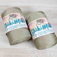 Шнур ПП Корд Макароні Шикімікі (PP Cord Maccaroni Shikimiki) 5мм 973 платина