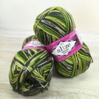 Алізе Супервош Комфорт Сокс 100 (Alize Superwash Comfort Socks) 100г/420м 2696 зелений меланж
