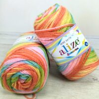 Алізе Шекерім Батік (Alize Sekerim Batik) 100г/320м 4400 червоно-жовтий