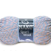 Нако Спорт Вул (Nako Sport Wool) 100г/120м 21328 рожево-блакитний