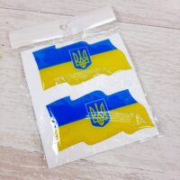Наклейка рельефная Flag Ukraine 8*4см