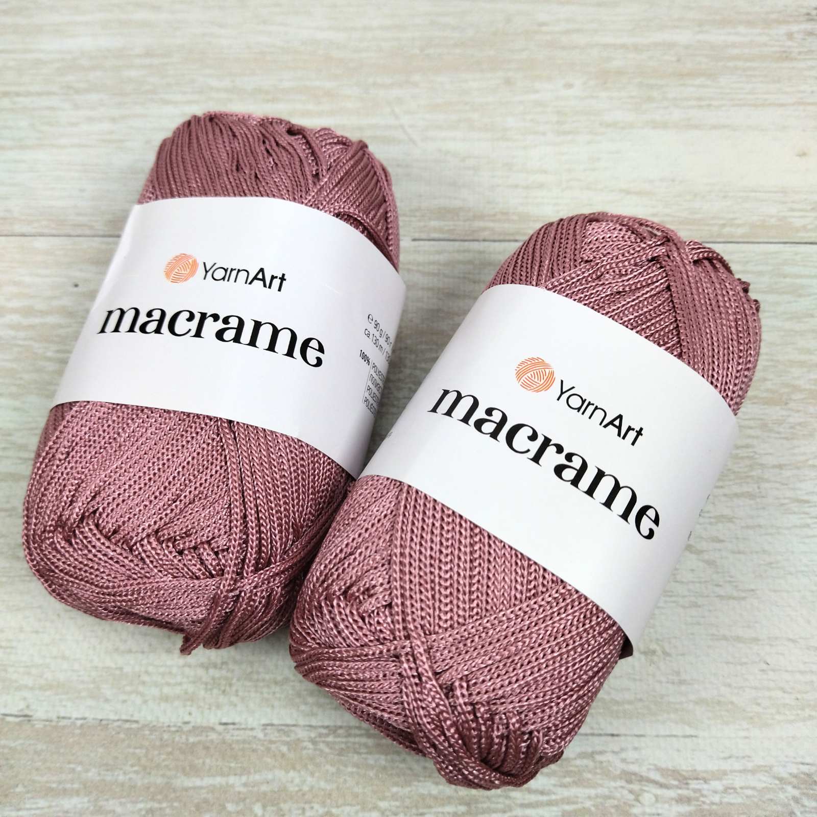 Ярнарт Макраме (YarnArt Macrame) 90г/130м 141 припорошена троянда