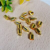 Концевики для шнура 9,5*4мм золото 4 шт