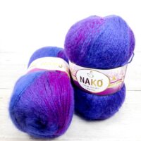 Нако Мохер Делікат КолорФлав (NAKO Mohair Delicate Colorflow) 100г/500м 7938 фіолетово-синій