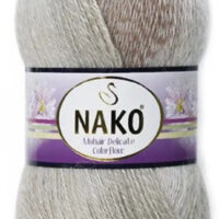 Нако Мохер Делікат КолорФлав (NAKO Mohair Delicate Colorflow) 100г/500м 28087 бежевий мiланж