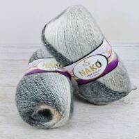 Нако Мохер Делікат КолорФлав (NAKO Mohair Delicate Colorflow) 100г/500м 28092 бежево-сiрий