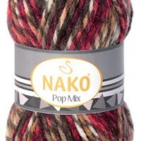 Нако Мохер Делікат КолорФлав (NAKO Mohair Delicate Colorflow) 100г/500м 7252 помаранчовий мланж
