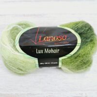 Ланосо Люкс Мохер (Lanoso Lux Mohair) 100г/200м 814 біло-зелений