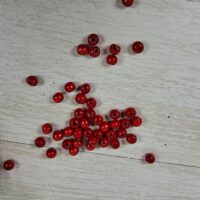 Намистини Дерев'яні Круглі червоні 8*7мм 280шт/50г