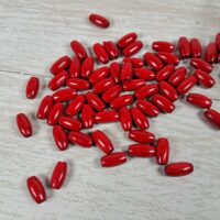 Намистини Дерев'яні Овальні червоні 15*7-9мм 160шт/50г