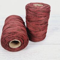 Шнур ПЕФ 3мм 200г/100м без наповнювача №6202коричневий + №81т.бордо