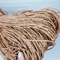 Рафія соломка пасмо 200-400г вагова однотон темно-бежевий