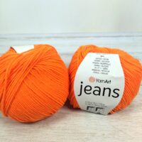 ЯрнАрт Джинс (YarnArt Jeans) 50г/160м 77 оранжевий неон