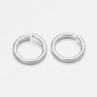 Колечки одинарные открытые Латунь 4мм, Серебро
