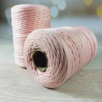 Шнур ПЕФ вязаний 2,5мм 200м №133 блідо рожевий 134