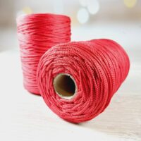 Шнур ПЕФ вязаний 2,5мм 200м №133 червоний 115