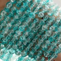 Намистини скляні Бите Скло 8мм 100шт М'ятно-бірюзовий ЕД129