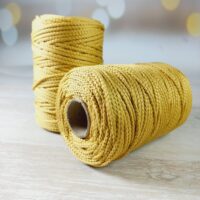 Шнур ПЕФ вязаний 3мм 100м №135 золото 156