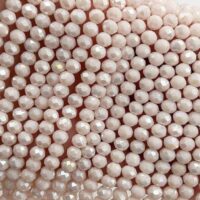 Намистини Рондель 6*4мм 85шт Персиково-рожевий з бочком непрозорий БХ367