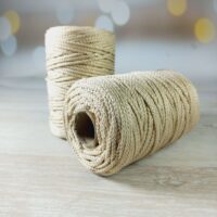 Шнур ПЕФ вязаний 3мм 100м №135 пудра 154 +люрекс