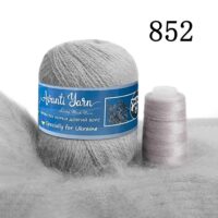 Пух норки 50г/350м (+20г додаткова нитка) 852 сірий