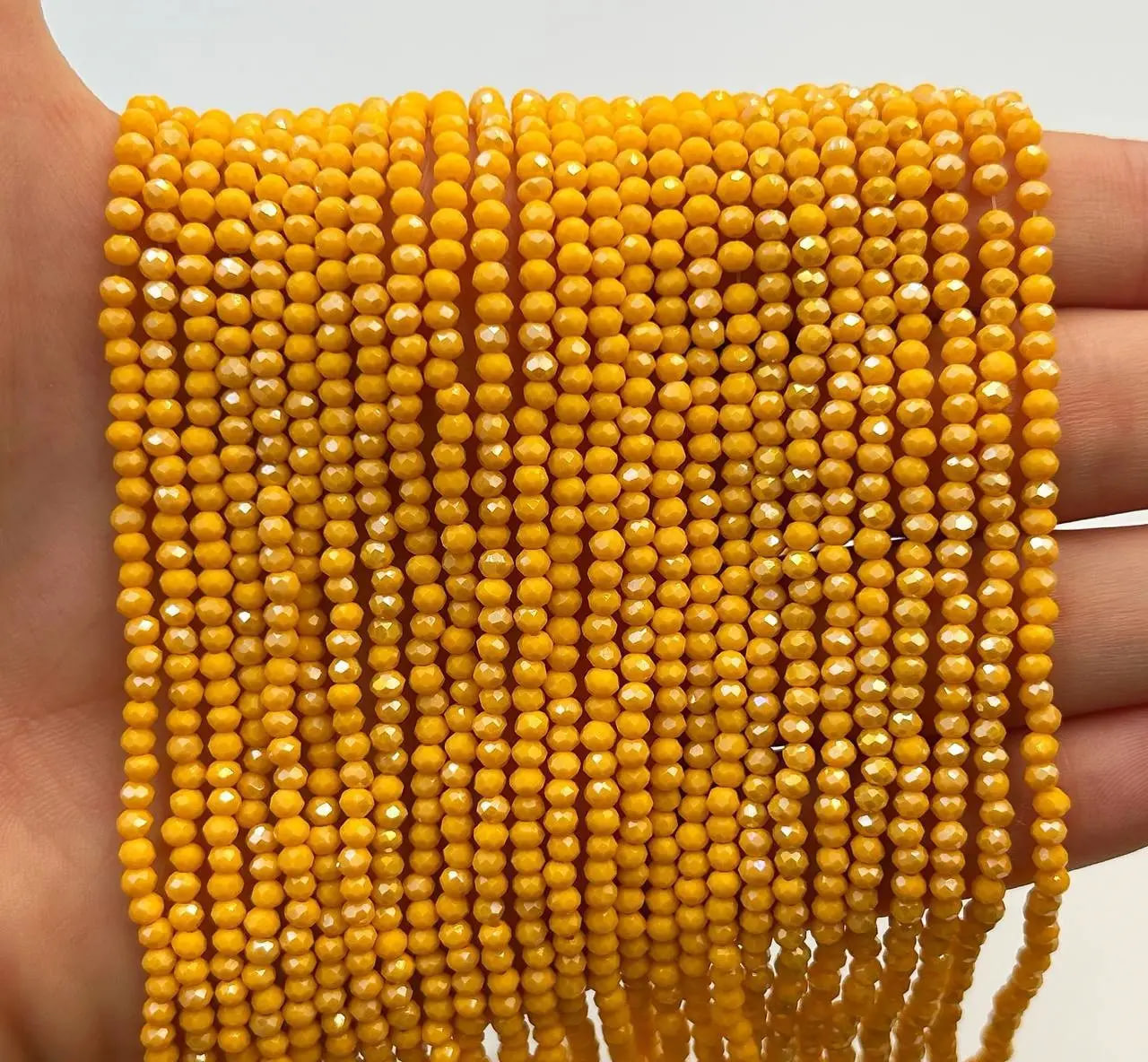 Намистини Рондель 2,5*3мм 170шт Жовтий теплий БХ263