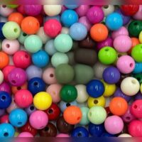 Намистини акрилові 8мм 10г Мікс темний 31