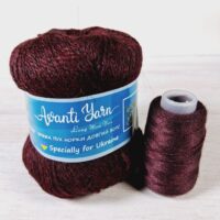 Пух норки 50г/350м (+20г додаткова нитка) 823 баклажан