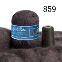 Пух норки 50г/350м (+20г додаткова нитка) 859 сіро-червоний