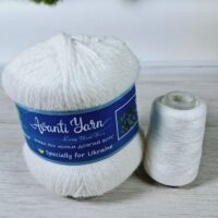 Пух норки 50г/350м (+20г додаткова нитка) 801 білий