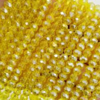 Намистини Рондель 6*4мм 85шт Жовтий прозорий АБ 52 БХ390