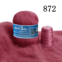 Пух норки 50г/350м (+20г додаткова нитка) 872 припорошена троянда